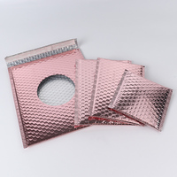 Super qualité inviolable feuille d'aluminium mat Rose or Poly enveloppes à bulles enveloppes rembourrées sacs d'emballage pour la poste expédition