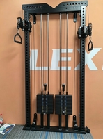 Système de poulies murales multifonctionnel pour la gym à domicile, entraîneur croisé, demi-rack à squats, machine double