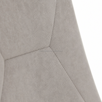 Chaise de salle à manger en tissu technique moderne, dossier incurvé, pieds en métal noir, résistante aux taches, chaise d'appoint écologique pour la maison et l'hôtel