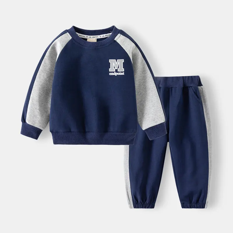 Neues Design Trainingsanzüge für Jungen Kinder Baumwollbekleidung Set Baby-Jungen 2-teiliger modischer Trainingsanzug für 2-7 Jahre Jungen