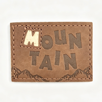 Étiquettes personnalisées rectangulaires en cuir PU avec logo, pressées à chaud, pour jeans en denim, accessoires de vêtements à coudre, vente en gros OEM