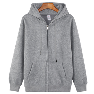 Sudadera con Capucha y Cremallera Gruesa Personalizada para Hombre y Mujer, Unisex, Nuevo Diseño, Sudadera con Capucha de Forro Polar Negro Plateado con Cremallera para Invierno - Product Image 4