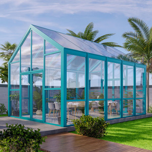 Invernaderos y Casas de Cristal Estilo Chino, Gazebo Exterior Impermeable, Invernadero de Aluminio para las 4 Estaciones, Solárium - Product Image 1