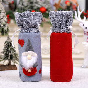 Décorations de Noël, col en laine, corset, flanelle, sac pour bouteille de vin, accessoires de cuisine et de déguisement - Product Image 3