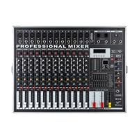 Console de mixage audio numérique 12 canaux avec amplificateur, Bluetooth 5.0 et effets de réverbération pour scène et mariage