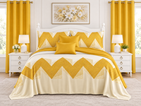 En stock : Ensemble de literie 8 pièces avec rideaux assortis, taille Queen et King, drap et taies d'oreiller imprimés