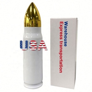 Fábrica personalizada bala 500Ml Acero inoxidable recto aislado en blanco sublimación flaco vasos térmicos con tapa y pajita - Product Image 1