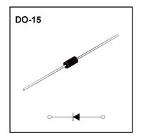 Diodes encapsulées dans du plastique 1N5399 DO-15, diodes redresseuses à usage général