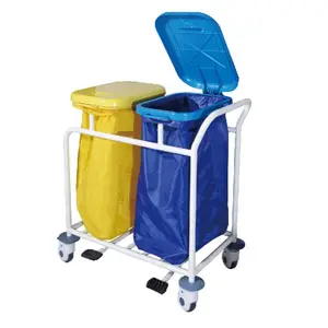YFQ-L02 Hospital Hotel Stainless Steel Linen Laundry Cleaning Trolley