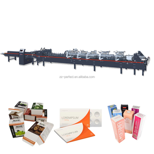 Máquina Automática de Plegado y Encolado de Cajas de Cartón <span class=keywords><strong>con</strong></span> Sistema de Pulverización de <span class=keywords><strong>Pegamento</strong></span> Frío y Bloqueo Automático de Fondo - Product Image 1