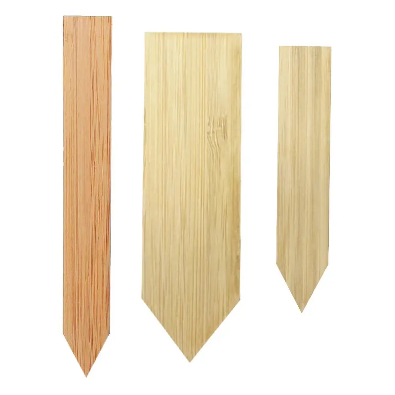 Etiqueta de señal de jardinería de bambú DIY personalizada, etiquetas de plantas de madera para macetas