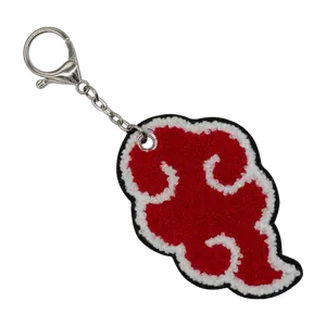 Custom Chenille Key Chain Cartoon Cute Keychain Pendant Car Backpack Pendant Creative Birthday Gift Men's Women's Keyring Tag