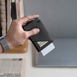 TILONSTAR TVC501 Porte-cartes personnalisé RFID Pop Up Porte-cartes en aluminium Portefeuille en cuir de qualité supérieure Porte-cartes - Product Image 4