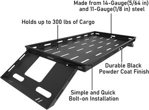 Cesta de Carga Trasera para Maletero, Bandeja de Almacenamiento Interior, Portaequipajes para Jeep Wrangler JK JL Unlimited 4 Puertas Hardtop 2007-2023 - Product Image 5
