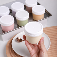 Contenants à crème glacée PP5 avec couvercle à vis 6oz, pots ronds givrés pour gelato, coupes à smoothie froid, hermétiques, empilables, logo personnalisé, vente en gros