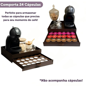 Moderno Organizador de Cápsulas de Café de Madera, con Forma Rectangular, Desmontable y Móvil, para Uso en Escritorio - Product Image 4