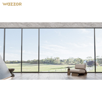 Ventanas de Aluminio Abatibles Modernas de Diseño Nuevo Wazzor, Perfil de Aluminio para Ventanas con Marco Interior