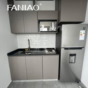 Wholesale Price Eco-Friendly Modular <strong>Small</strong> <strong>Kitchen</strong> <strong>Cabinet</strong> 5-Year Warranty Modern Design Melamine Laminated Finish Faucet - Product Image 3