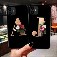 Hoa 26 Chữ Cái Tên Tiếng Anh Tùy Chỉnh Vỏ Silicon Ban Đầu Cho iPhone 12 Mini, Cho Vỏ Iphone 12 Pro Max