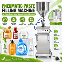 Machine de remplissage semi-automatique pneumatique pour miel, ketchup, sauce chili, confiture, crème, shampoing, lotion, beurre de cacahuète