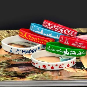 Bracelet en silicone personnalisable avec logo pour Noël et le Nouvel An, bracelet en caoutchouc, cadeau de fête, promotionnel, personnalisable - Product Image 5