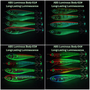 Leurre FUN Nouveau <span class=keywords><strong>Crevette</strong></span> en Bois Luminescent Équilibré 80mm10.7g avec Hameçons Modèle CFLY-80107 #   Appât de pêche chinois Calmar Seiche - Product Image 3