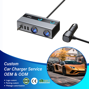 ที่ชาร์จในรถยนต์ <span class=keywords><strong>GC11</strong></span> แบบหลายพอร์ต ตัวแยกช่องจุดบุหรี่ อะแดปเตอร์ PD ชาร์จเร็ว ที่ชาร์จโทรศัพท์ในรถยนต์แบบยืดหดได้สำหรับเบาะหลัง - Product Image 1