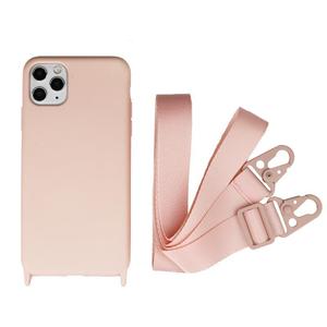Coque de téléphone avec cordon en silicone pour IPhone Se2, 6 pouces, antivol, avec sangle diagonale, couleur rose - Product Image 4