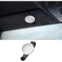 Diffuseur d'air rond en bois pour voiture, à clipser sur pare-soleil, rechargeable, désodorisant longue durée pour la décoration intérieure de voiture