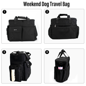 Tragbare Hunde übernacht tasche 2 zusammen klappbare Schalen Weekend Pet Travel Bag Set Airline Approved Tote inklusive Aufbewahrung von Lebensmitteln - Product Image 2