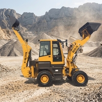 La Chine fabrication 4WD moteur diesel pelle rétrocaveuse chargeuse sur pneus articulée arrière pelle pelle pelle chargeur
