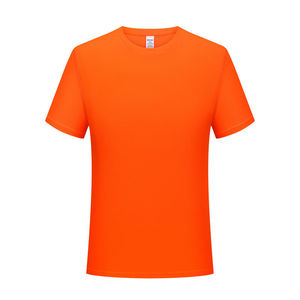 Customized Short Sleeve T-Shirt 150g Polyester Solid Color For Leisure Work Uniforms Team Building Events - Product Image 2