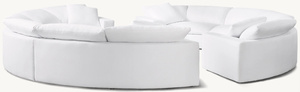 Đồ nội thất phòng khách Vòng ghế gỗ khung vải bọc ghế mềm trong nhà đám mây Modular sofa - Product Image 2