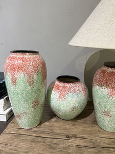 Cổ Điển Đất Nước Gốm Đèn Bàn Màu Xanh Lá Cây Và Màu Đỏ Bắc Âu Cạnh Giường Ngủ Phòng Ngủ Đèn Nghiên Cứu Chiếu Sáng Sáng Sáng Tạo Đèn Với Gốm Cơ Sở - Product Image 3