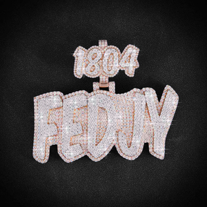 カスタムジュエリーファクトリーダイヤモンド925スターリングシルバーネーム26レターKモアッサナイトペンダントメンズヒップホップネックレス - Product Image 3