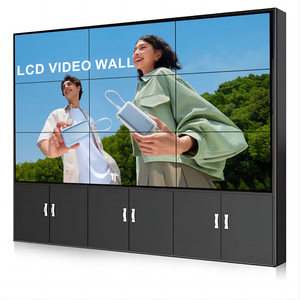 Écran LCD de 55 pouces à cadre fin de 0,88 mm, panneau mural vidé<span class=keywords><strong>o</strong></span>, écran tactile pour kiosque, écran publicitaire, affichage OEM - Product Image 1
