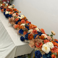 Arrangement floral en boule de fleurs orange Burt, design personnalisé ZKAI, centre de table pour mariage, événement, fête