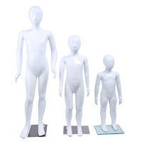 Maniquí de Exhibición de Cuerpo Completo de Plástico con Pintura Brillante de 87 cm, Anti-Caídas, en Pose de Pie, para Niños Pequeños de 2 a 3 Años
