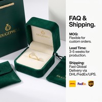 OUGEPHELI Cincin Perak 925 Berlapis Emas dengan Moissanite Model Bunga Bersusun Bersertifikat, Trendi, Elegan, dan Bermotif Bunga untuk Pengantin