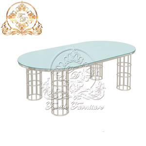 Modern Design Wedding Event Restaurant Simple French Modern <strong>Large</strong> Golden Oval High Quality Circular <strong>Dinning</strong> <strong>Table</strong> - Product Image 5