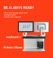 Machine pos tout-en-un écran tactile capacitif POS PC avec support en aluminium POS System