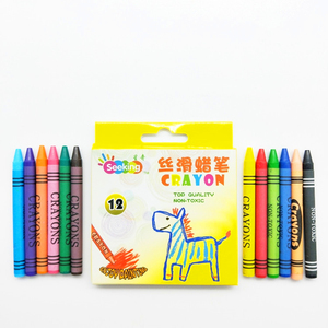 12 Color Personalized Pencil Plastic Box Packing Wax Crayon