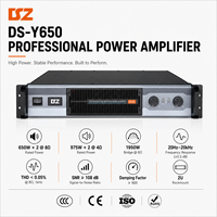 Amplificateur de puissance professionnel 2 canaux classe D, montage en rack 2U, amplificateur audio stéréo 2*650W