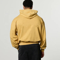 Pull à capuche épais vierge pour homme, coupe oversize, épaules tombantes, poche kangourou, vente en gros, direct usine