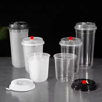 Meilleures ventes de tasses jetables en forme de U de 500ml et 700ml en plastique PP transparent à paroi unique pour le café et le thé au lait