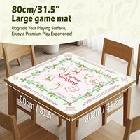 Table de jeu silencieuse, matériau respectueux de l'environnement, revêtement imperméable, style européen et américain, tapis de mahjong sur le thème de Noël