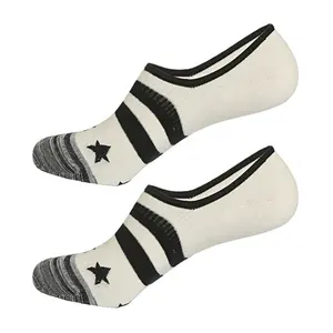 Baumwolle Socken ohne Aufsehen individuelle unsichtbare Socken individuelle hohe Schnittfutter Anti-Rutsch-Socken OEM