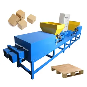 High speed wood feet extruder machine wood pallet block making equipment