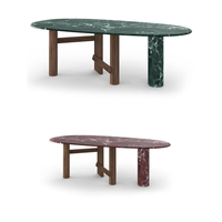 Table à manger rectangulaire créative de luxe haut de gamme, durable, pour appartement, style nordique moderne minimaliste, en marbre naturel, mobilier de maison