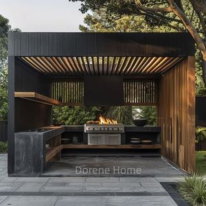 High End Outdoor Bbq <span class=keywords><strong>Gas</strong></span> Grill Aangepaste Outdoor Keukenkast Full Set Met Dakbedekking En Smart Luxe Design - Product Image 3